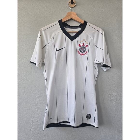 Nike Corinthians Ronaldo #9 Jersey 2008-09 Vintage Y2K White Men’s S Rare Brazil - Picture 2 of 10